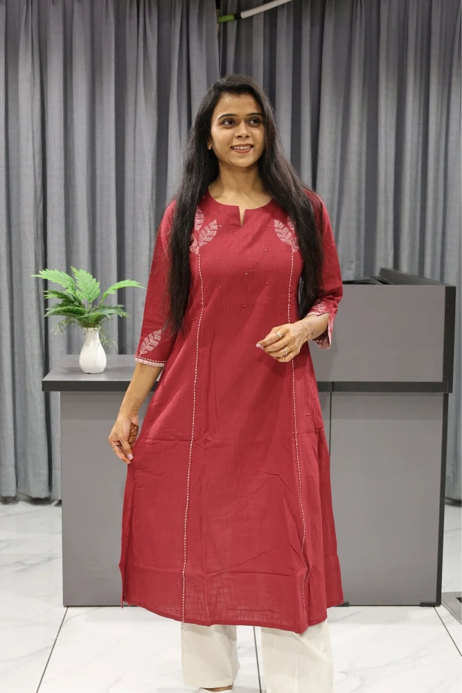 Leaf Block Print Kurti