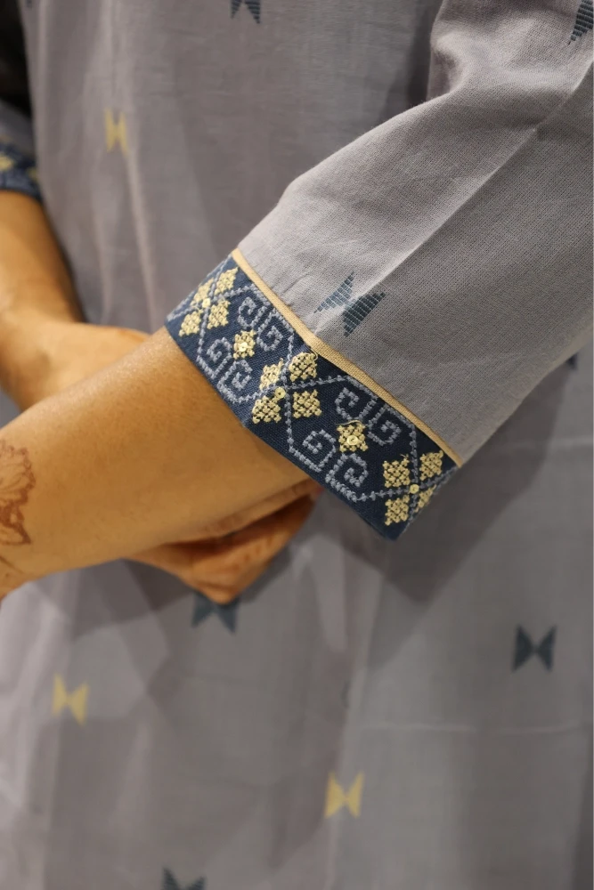 V Neck Work Aline Cut Kurti