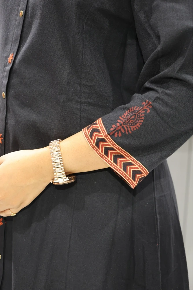 Daman Block Print Aline Cut Kurti