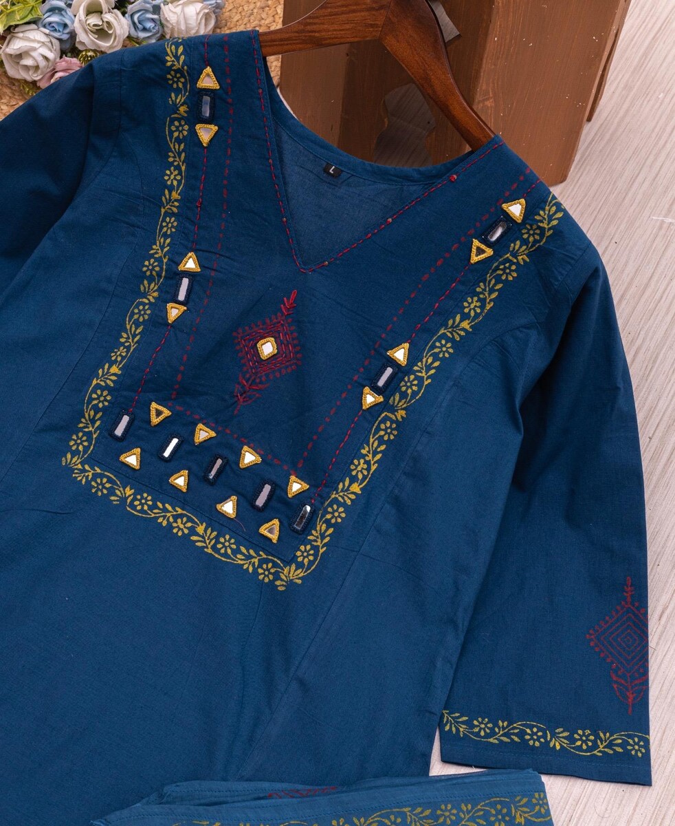 Mirror Block Print Duptta Pair