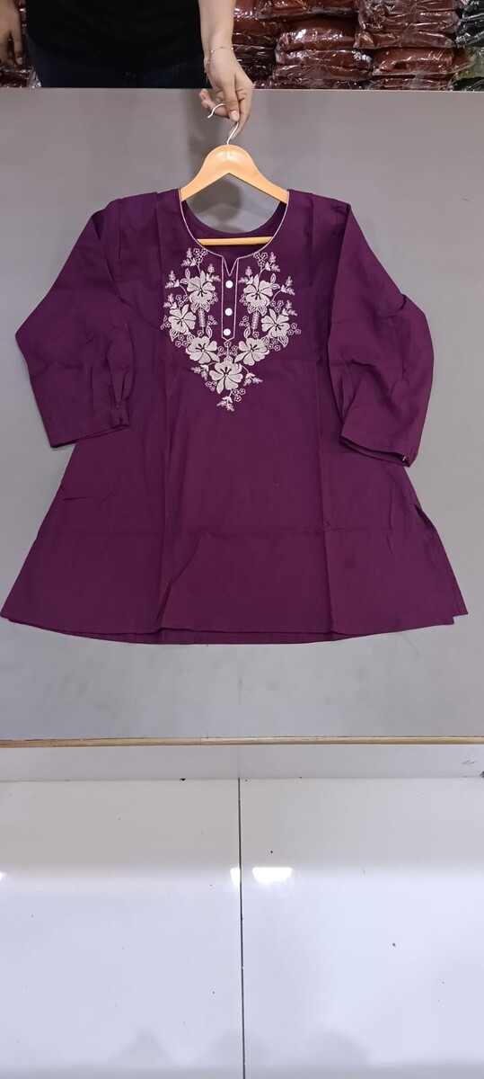 Flower Embroidery Work Tunic