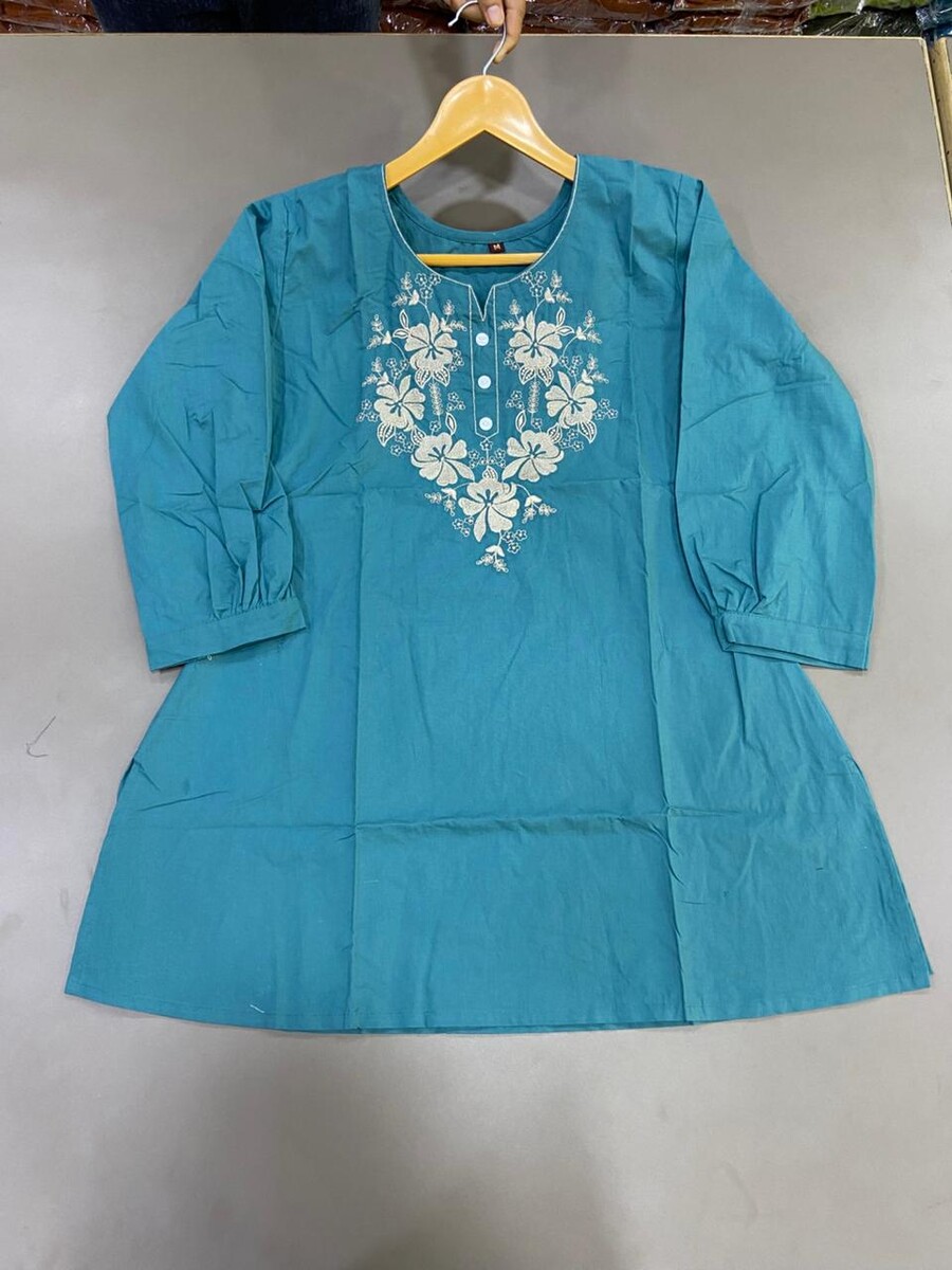 Flower Embroidery Work Tunic
