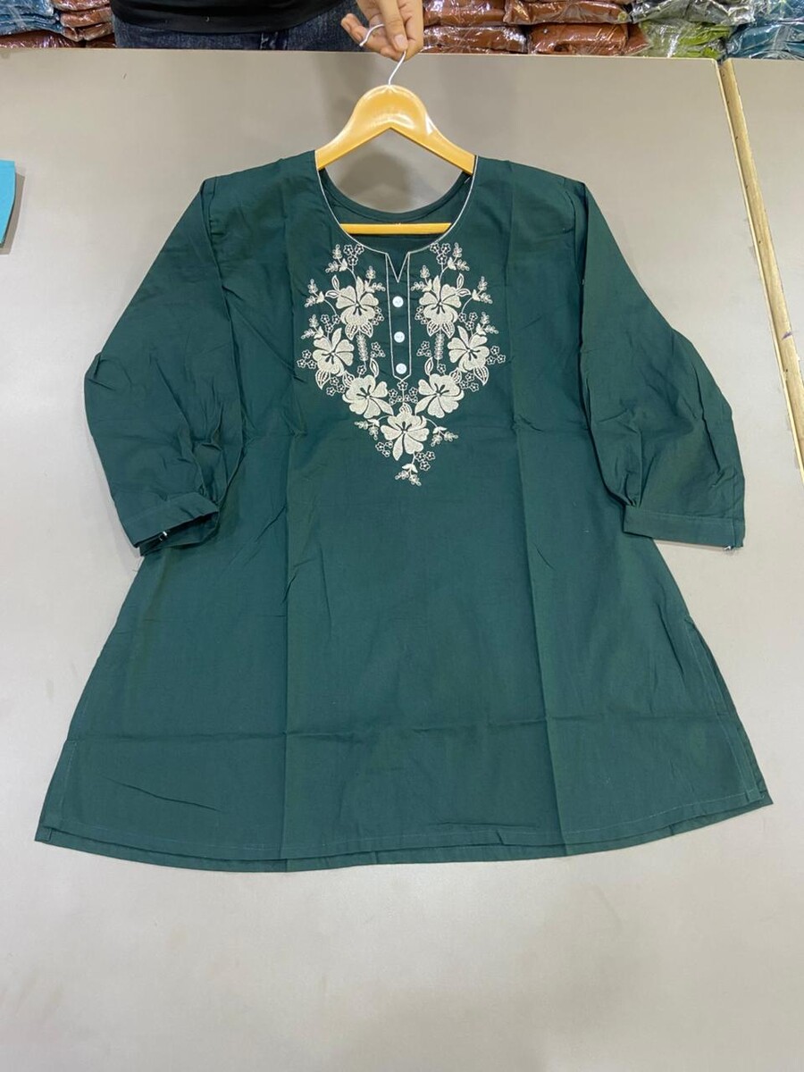 Flower Embroidery Work Tunic
