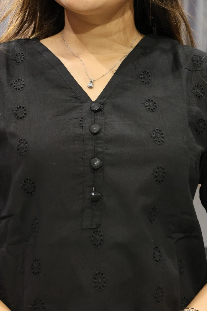 Chikan Work Over Size Tunic