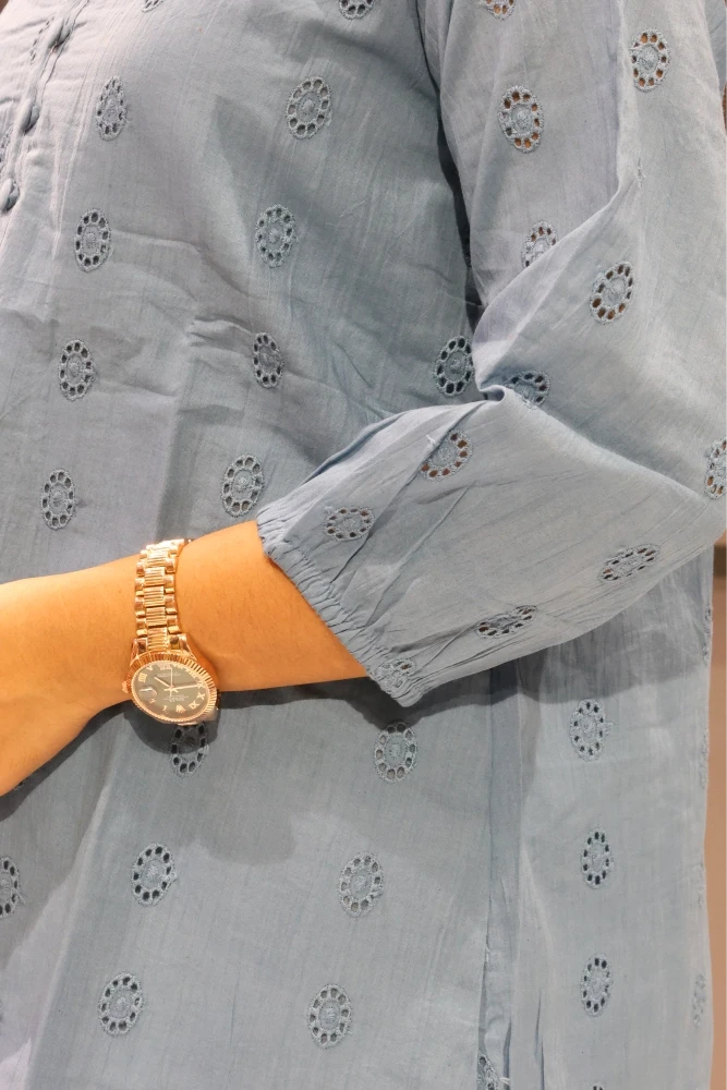 Chikan Work Over Size Tunic