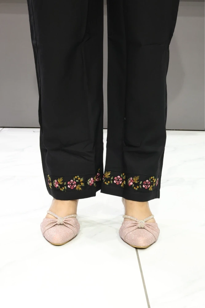 Flower Embroidery Work Cord Set