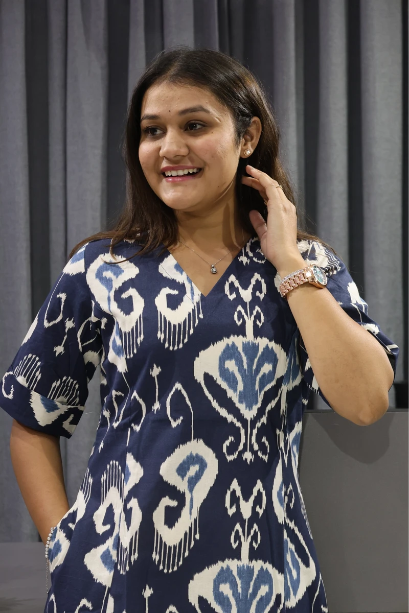 Patola Print Navy Blue