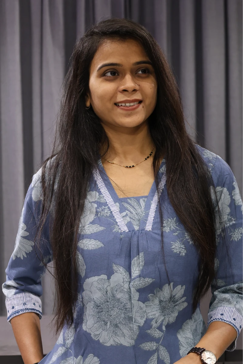 V Neck Big Flower Print Kurti