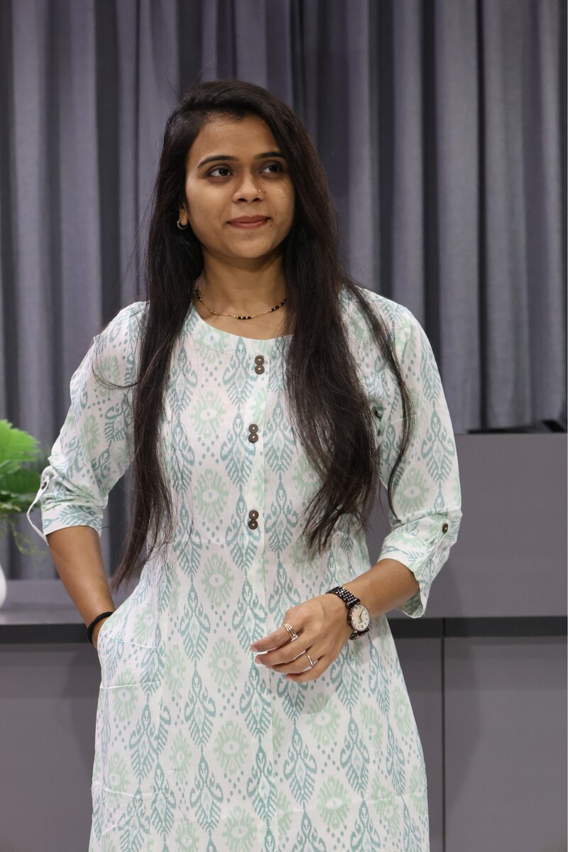 White Patola Print Aline Kurti