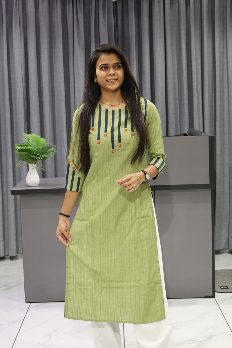 Mirror Hand Work Kurti
