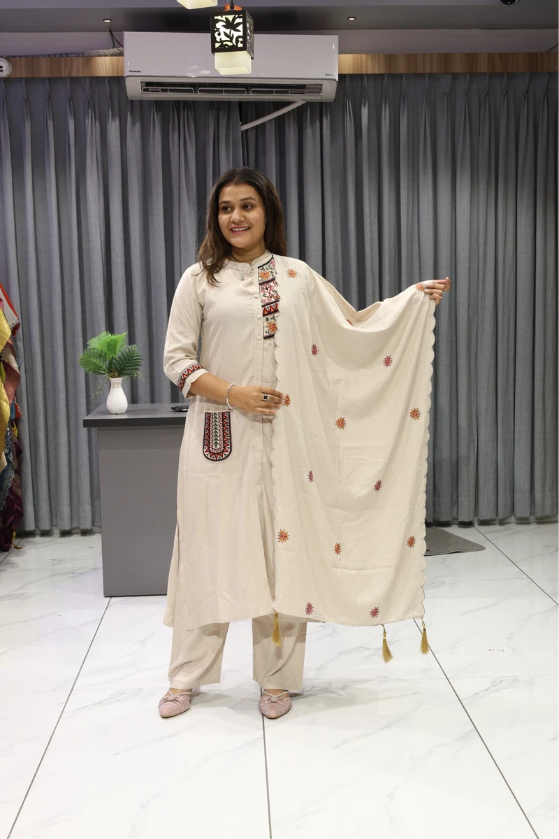 Pocket Work Duptta Pair