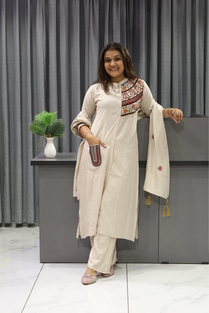 Pocket Work Duptta Pair