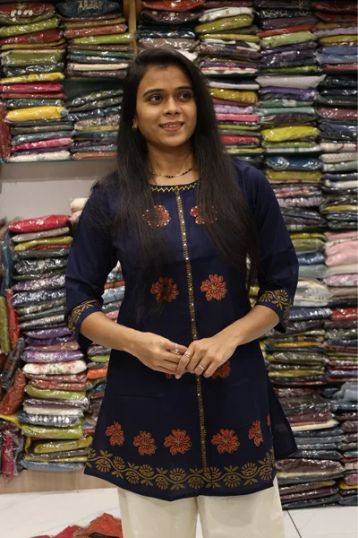 Flower Block Print Tunic